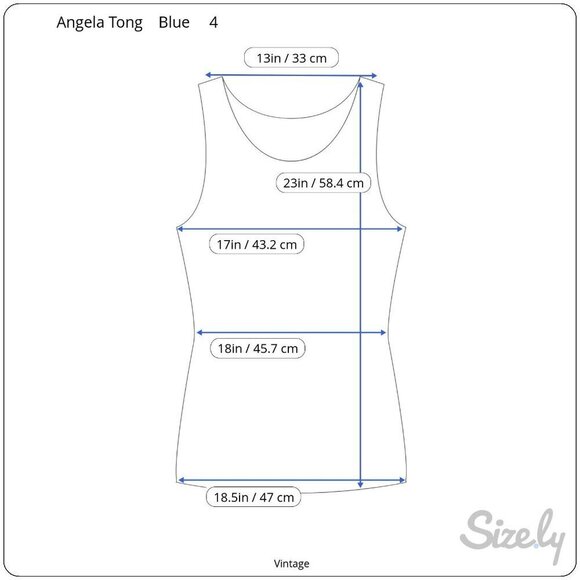 Angela Tong Womens 100% Silk Sleeveless Lightweight Minimalist Blue Blouse Top 4 - Picture 8 of 8